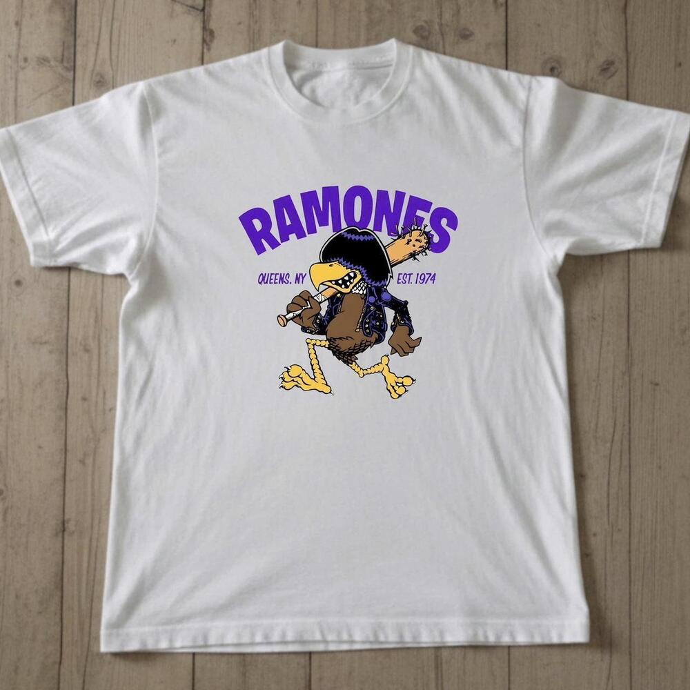 Ramones White Cotton T Shirt